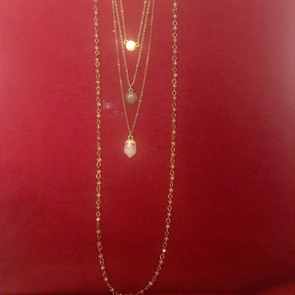 Boho bronze 4 strand necklace